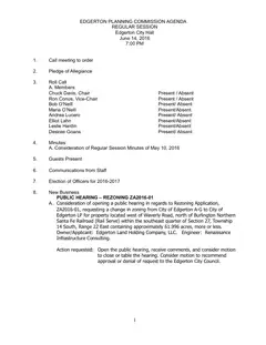 First page of the agenda