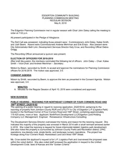 First page of the minutes