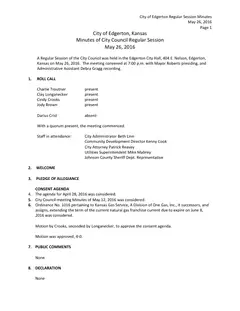 First page of the minutes