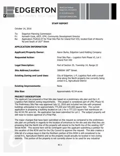 First page of the agenda packet b
