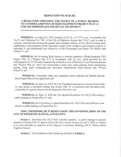 First page of Resolution No. 05-28-20C, the City’s copy