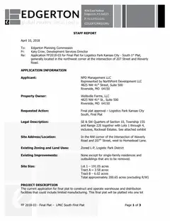 First page of the agenda packet 3