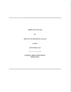 First page of Ordinance No. 2118, the City’s copy