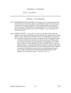 First page of the adopted Chapter VI