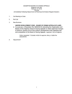 First page of the agenda