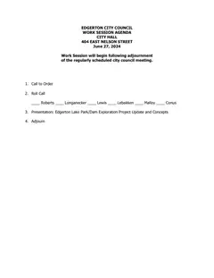 First page of the agenda