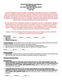 First page of the agenda packet part 1