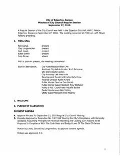 First page of the minutes