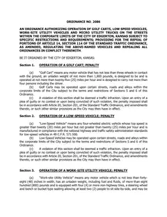 First page of Ordinance No. 2086