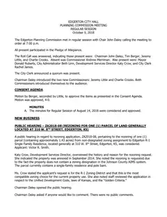 First page of the minutes