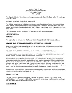 First page of the minutes