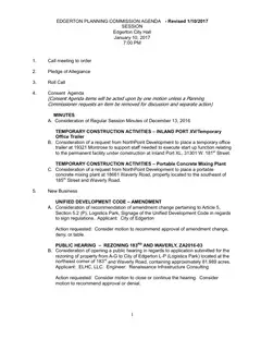 First page of the agenda