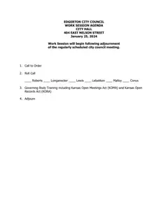 First page of the agenda