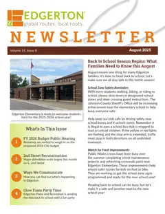 First page of August 2025 Newsletter