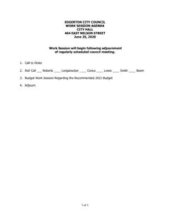 First page of the agenda packet