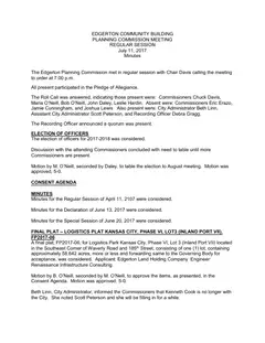 First page of the minutes