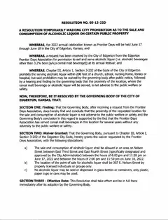 First page of Resolution No. 05-12-22D, the City’s copy