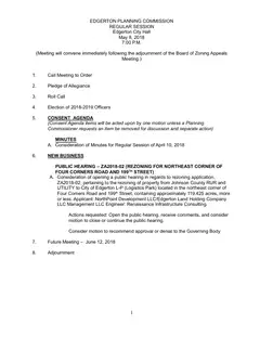 First page of the agenda packet