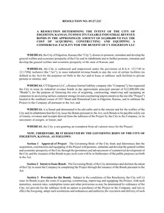 First page of Resolution No. 05-27-21C, the City’s copy