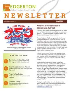 First page of July 2026 Newsletter