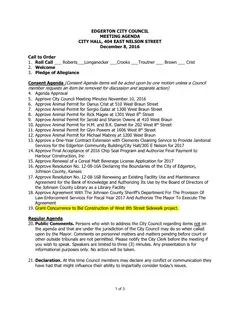 First page of the agenda