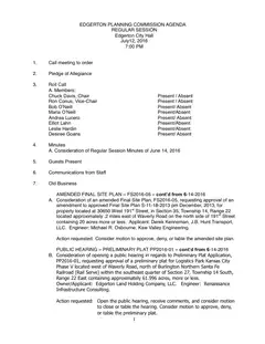 First page of the agenda packet