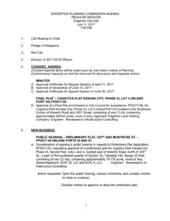 First page of the agenda