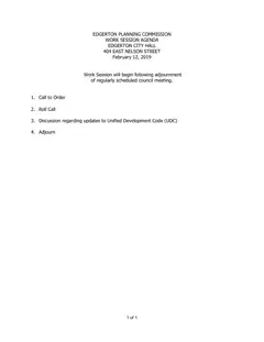 First page of the agenda