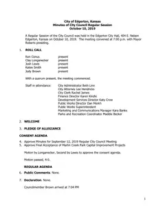First page of the minutes