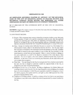 First page of Ordinance No. 2008, the City’s copy