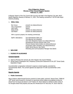 First page of the minutes