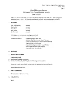 First page of the minutes