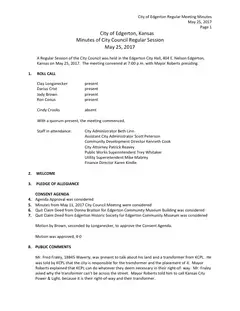 First page of the minutes