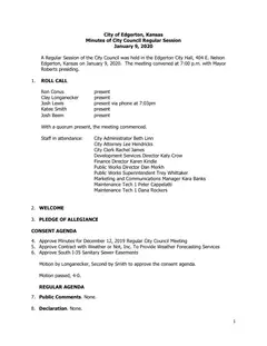 First page of the minutes