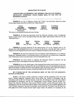 First page of Resolution No. 07-28-22C, the City’s copy