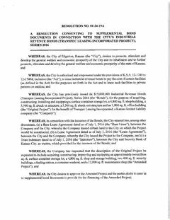 First page of Resolution No. 01-24-19A, the City’s copy