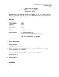 First page of the minutes