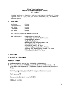 First page of the minutes