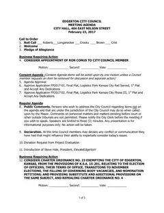 First page of the agenda