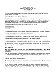 First page of the minutes