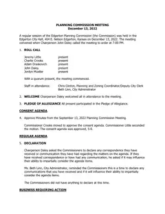 First page of the minutes