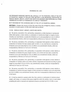 First page of Ordinance No. 2053, the City’s copy