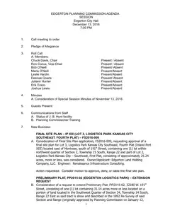 First page of the agenda packet