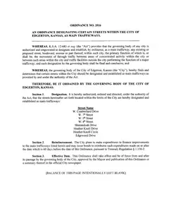 First page of Ordinance No. 2016, the City’s copy