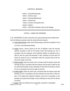 First page of the adopted Chapter III