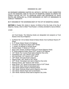 First page of Ordinance No. 2007, the City’s copy