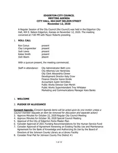 First page of the minutes