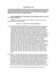 First page of Ordinance No. 1032, the City’s copy