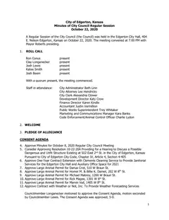 First page of the minutes