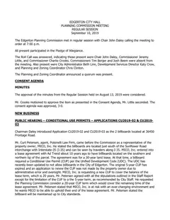 First page of the minutes
